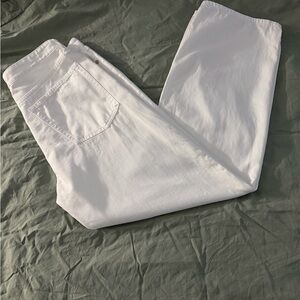 Rag & Bone White Wide Leg Denim Jeans